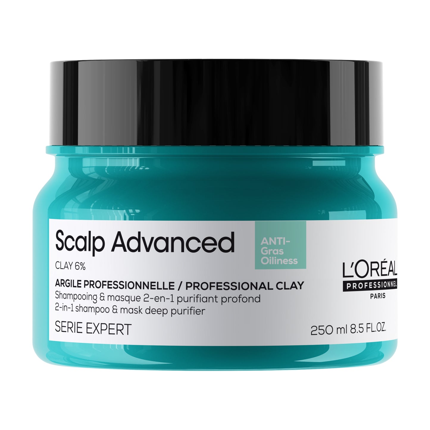 L’ORÉAL PROFESSIONNEL SCALP ADVANCED ANTI-OILINESS 2-IN-1 CLAY MASK 250ML