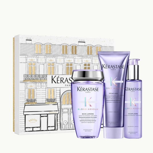 Kérastase Blond Absolu Full Revitalizing Gift Set for Lightened and Highlighted Hair – Complimentary Shampoo