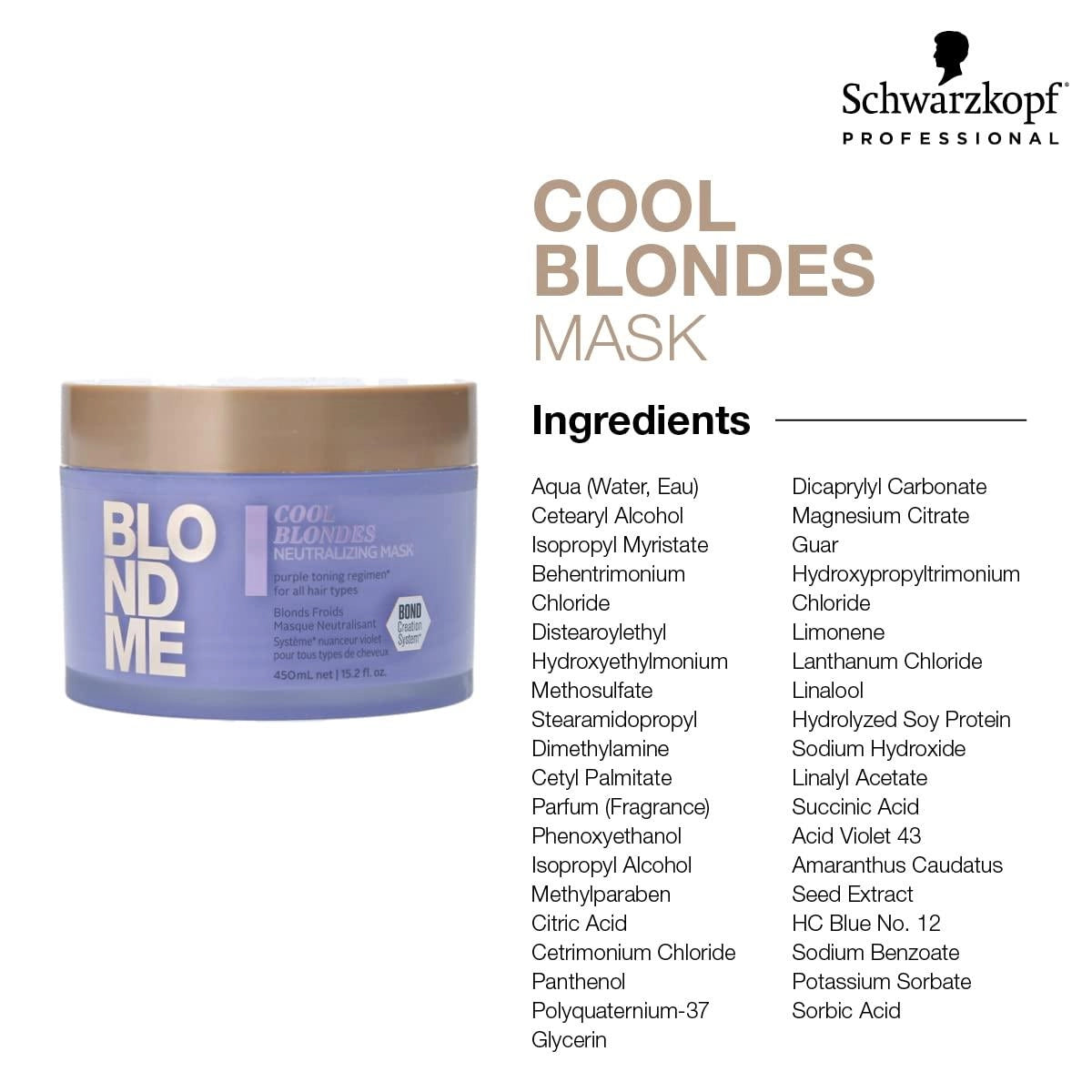 Schwarzkopf BlondeMe Cool Blondes Neutralizing Mask 200ml