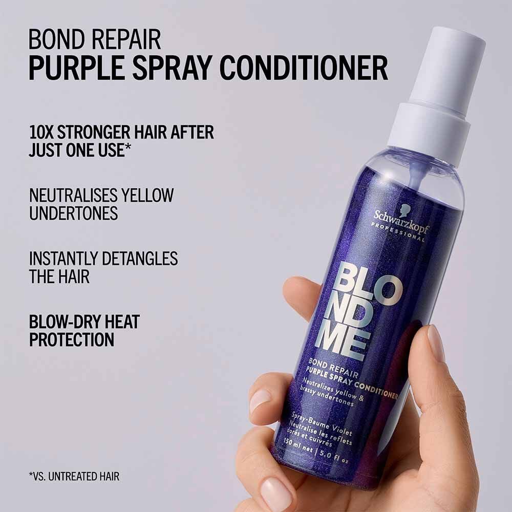 Schwarzkopf BLONDEME Bond Repair Neutralizing Purple Spray Conditioner - 150ml
